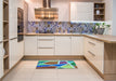 Patterned Purple Rug in a Kitchen, pat29lblu