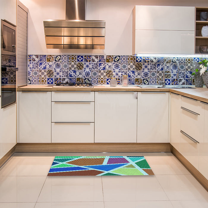 Patterned Purple Rug in a Kitchen, pat29lblu