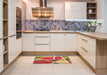 Patterned Red Rug in a Kitchen, pat29org