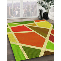 Patterned Green Rug, pat29yw