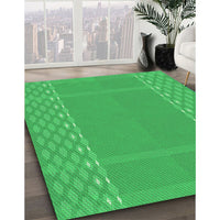 Patterned Neon Green Rug, pat290grn