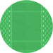 Square Patterned Neon Green Rug, pat290grn