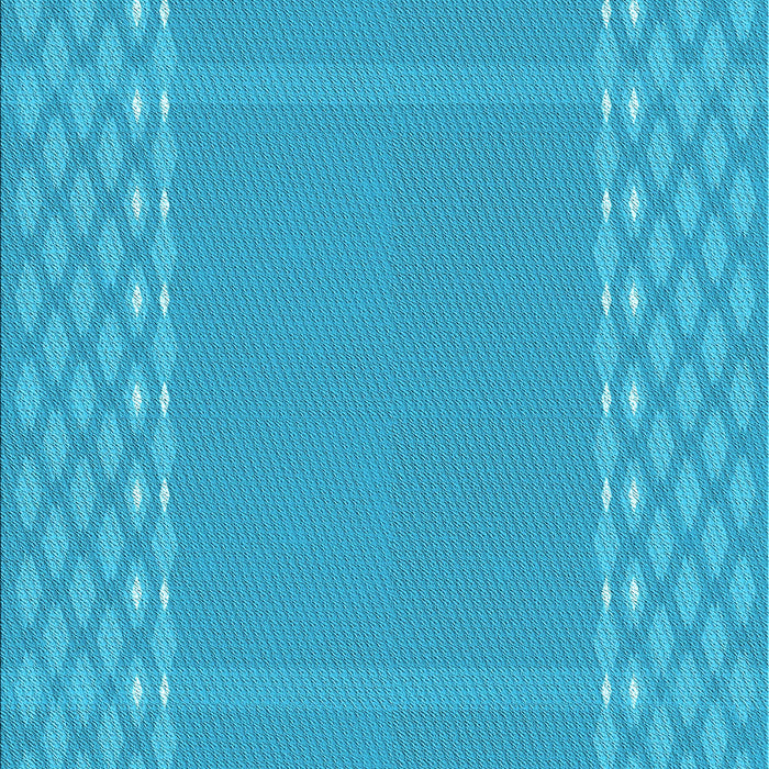 Machine Washable Transitional Deep Sky Blue Rug, wshpat290lblu