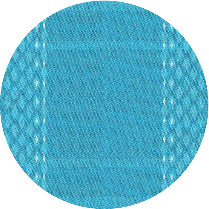 Square Machine Washable Transitional Deep Sky Blue Rug in a Living Room, wshpat290lblu