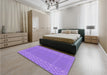 Patterned Purple Rug in a Bedroom, pat290pur