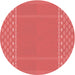 Square Patterned Red Rug, pat290rd