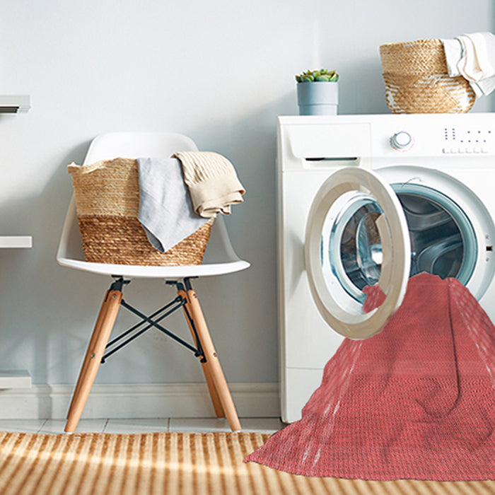 Machine Washable Transitional Red Rug in a Washing Machine, wshpat290rd