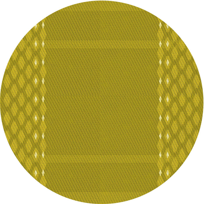 Square Patterned Dark Golden Brown Rug, pat290yw