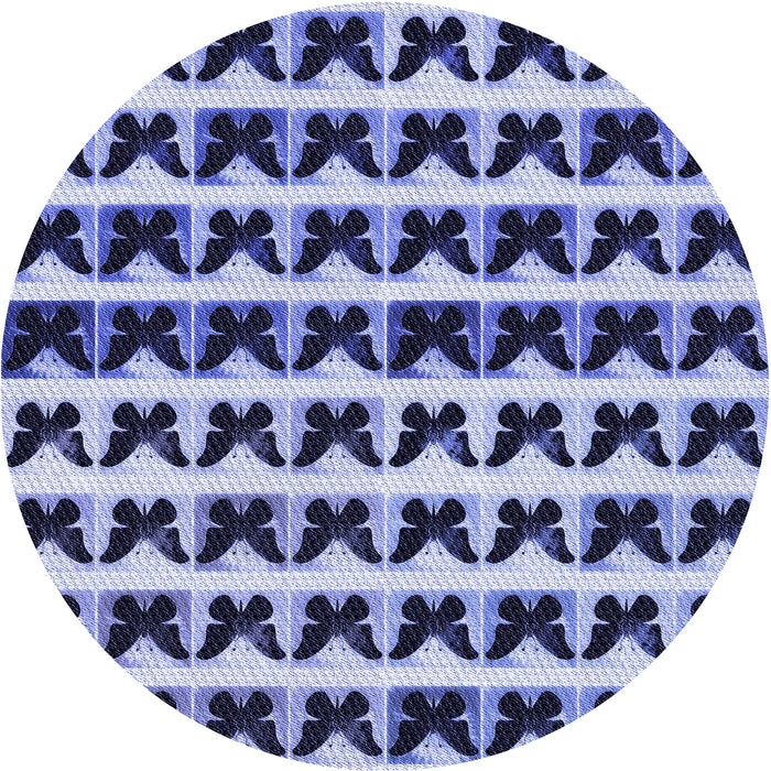 Square Machine Washable Transitional Blue Rug in a Living Room, wshpat2900blu