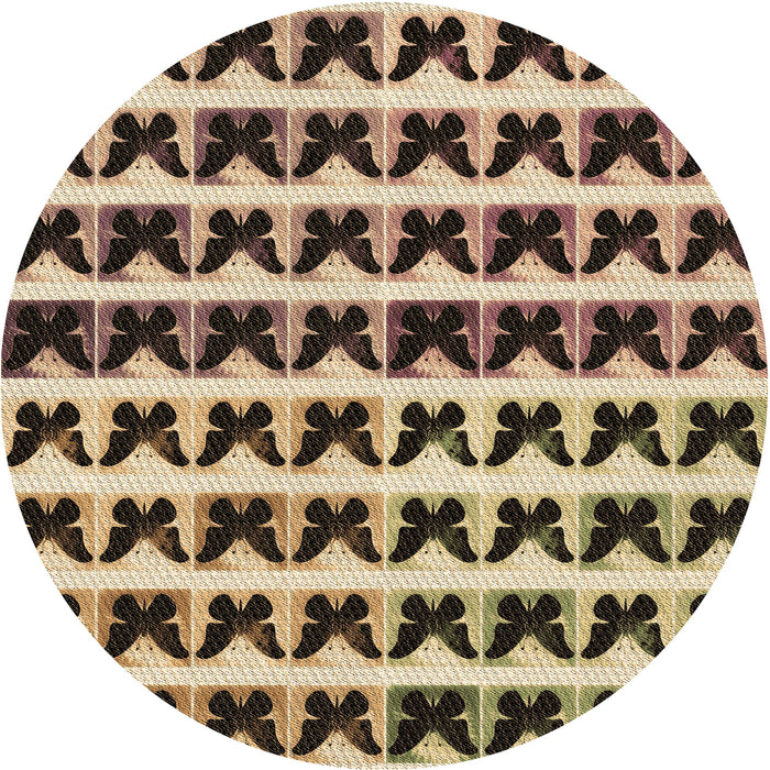 Square Patterned Bakers Brown Rug, pat2900brn