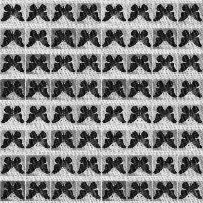 Round Patterned Black Rug, pat2900gry