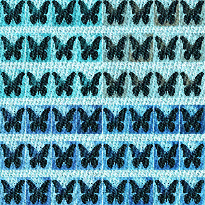 Patterned Medium Teal Green Rug, pat2900lblu