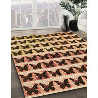 Patterned Red Brown Rug, pat2900org