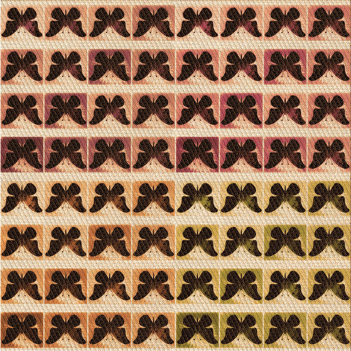 Round Patterned Red Brown Rug, pat2900org