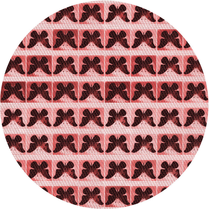 Square Patterned Pastel Pink Rug, pat2900rd