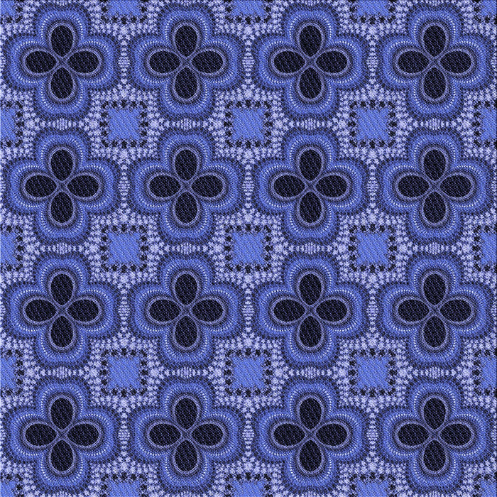 Round Patterned Light Slate Blue Rug, pat2901blu