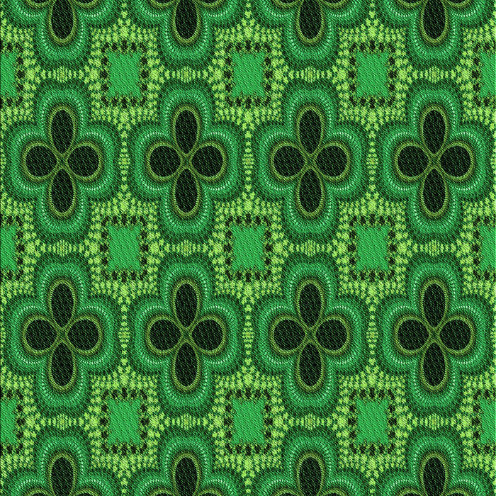 Patterned Deep Emerald Green Rug, pat2901grn