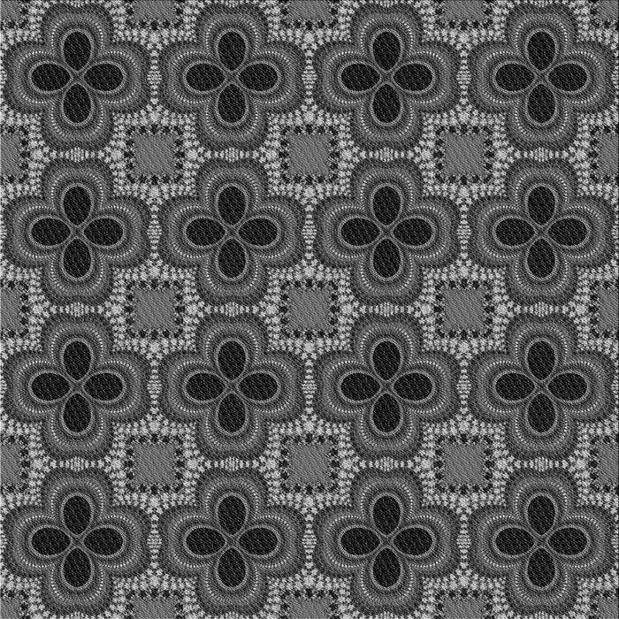 Round Patterned Charcoal Black Rug, pat2901gry