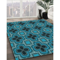 Patterned Blue Rug, pat2901lblu