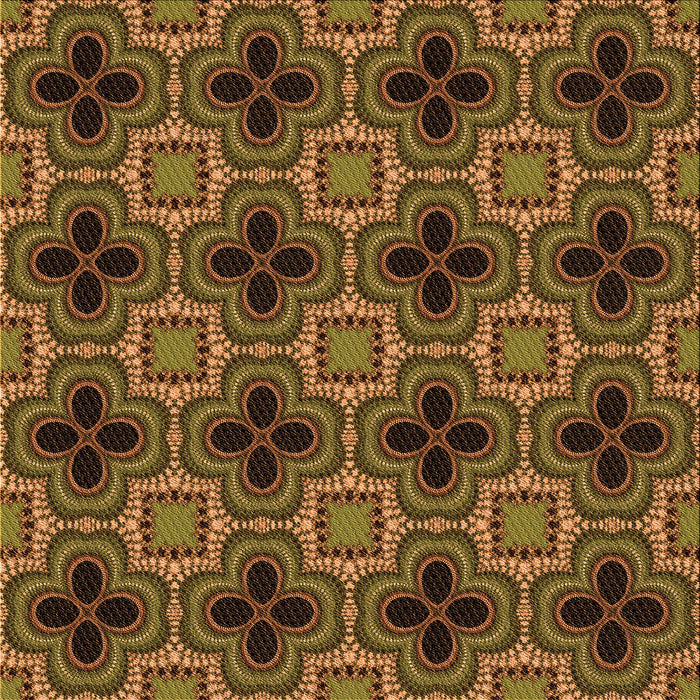 Round Patterned Red Rug, pat2901org