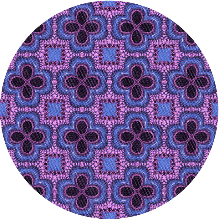 Square Patterned Medium Slate Blue Rug, pat2901pur