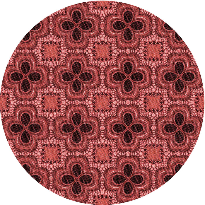 Square Patterned Cranberry Red Rug, pat2901rd