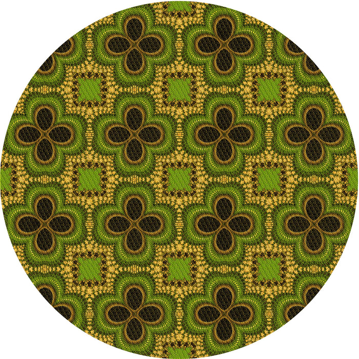 Square Patterned Pistachio Green Rug, pat2901yw