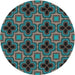 Sideview of Patterned Charcoal Black Novelty Rug, pat2901