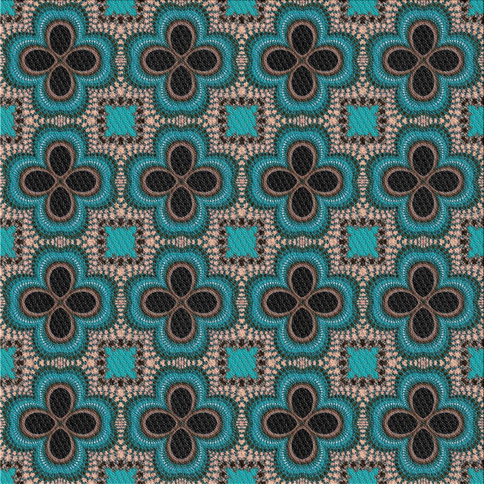 Square Patterned Charcoal Black Novelty Rug, pat2901