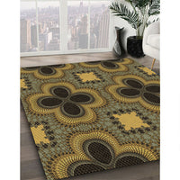 Patterned Milk Chocolate Brown Rug, pat2902brn