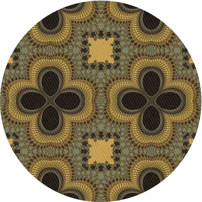 Square Patterned Milk Chocolate Brown Rug, pat2902brn