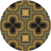 Square Patterned Milk Chocolate Brown Rug, pat2902brn