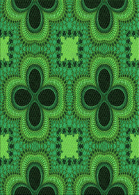 Machine Washable Transitional Deep Emerald Green Rug, wshpat2902grn