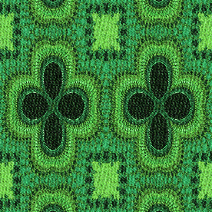 Machine Washable Transitional Deep Emerald Green Rug, wshpat2902grn