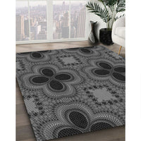 Patterned Platinum Gray Rug, pat2902gry