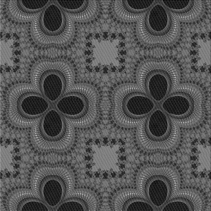 Round Patterned Platinum Gray Rug, pat2902gry