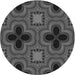 Square Patterned Platinum Gray Rug, pat2902gry