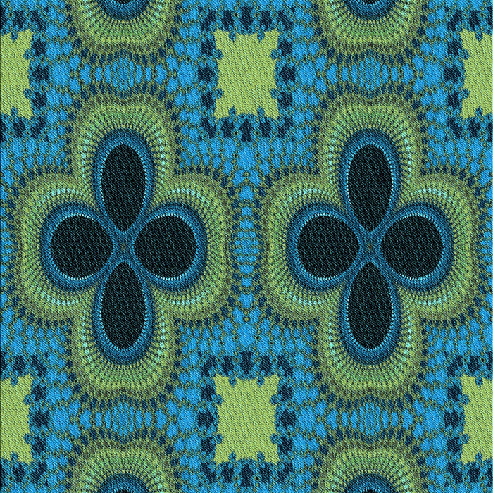 Patterned Mint Green Rug, pat2902lblu