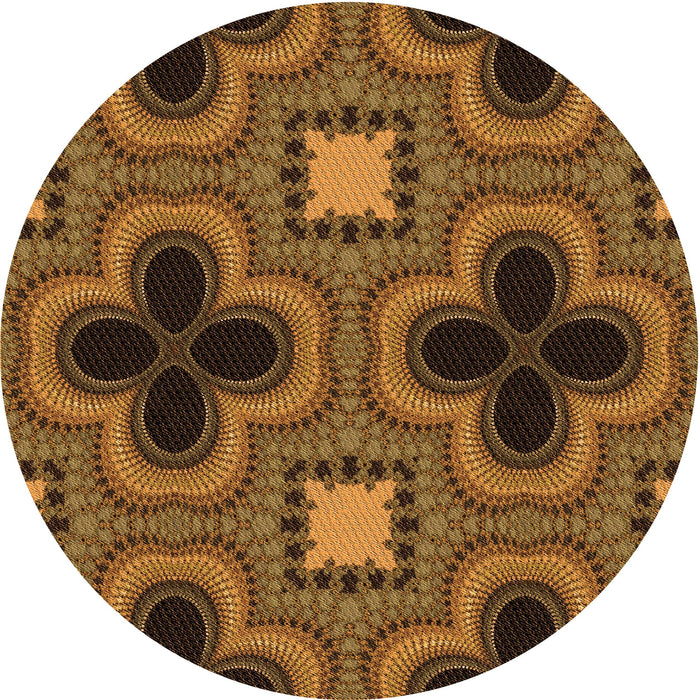 Square Patterned Red Rug, pat2902org