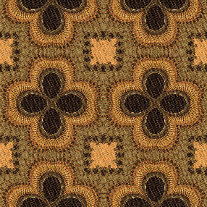 Round Patterned Red Rug, pat2902org