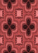 Patterned Red Rug, pat2902rd