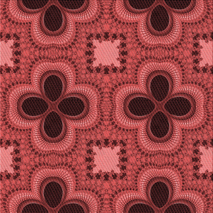 Round Patterned Red Rug, pat2902rd