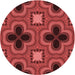 Square Patterned Red Rug, pat2902rd