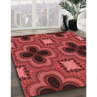 Patterned Red Rug, pat2902rd