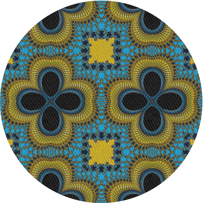 Sideview of Patterned Charcoal Black Novelty Rug, pat2902