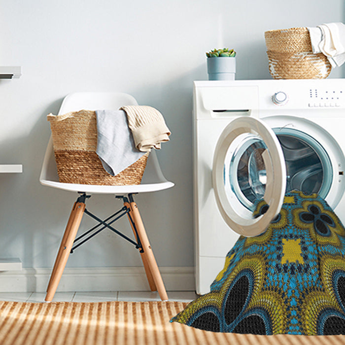 Machine Washable Transitional Charcoal Black Rug in a Washing Machine, wshpat2902