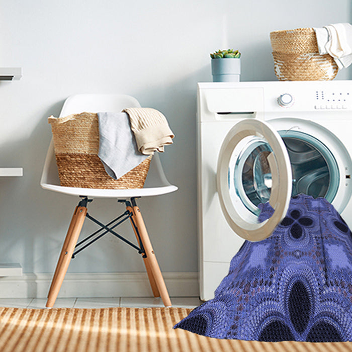 Machine Washable Transitional Sky Blue Rug in a Washing Machine, wshpat2903blu