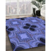 Machine Washable Transitional Sky Blue Rug in a Family Room, wshpat2903blu