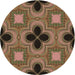 Square Machine Washable Transitional Bronze Brown Rug in a Living Room, wshpat2903brn