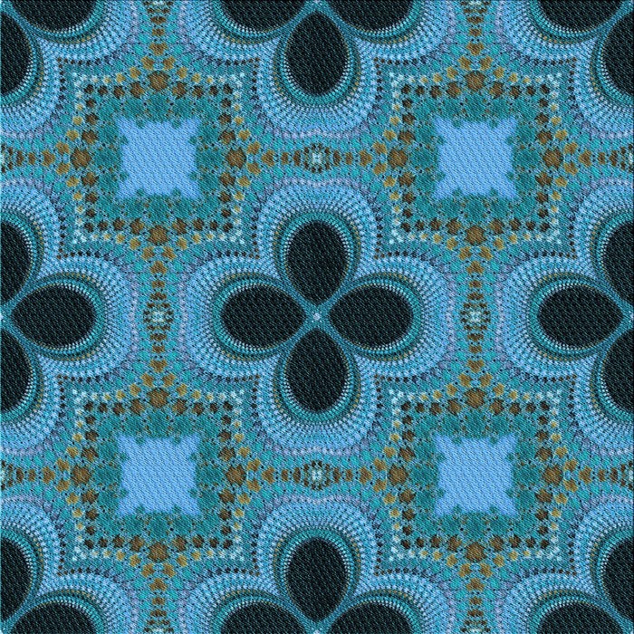 Round Machine Washable Transitional Medium Teal Green Rug, wshpat2903lblu